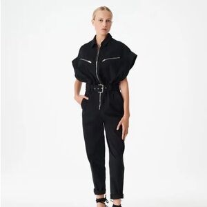 IRO Lavine Black Belted Jumpsuit